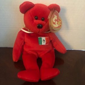 Ty Beanie Baby Ostio The Mexican Bear Retired Birthday February 5, 1999